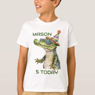 Personalised Alligator Birthday T-shirt Wild Party