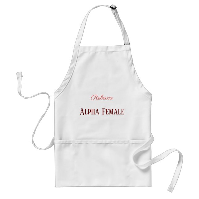 Personalised Alpha Female design Standard Apron (Front)