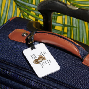 Personalised Anatomy of a Cockapoo Luggage Tag