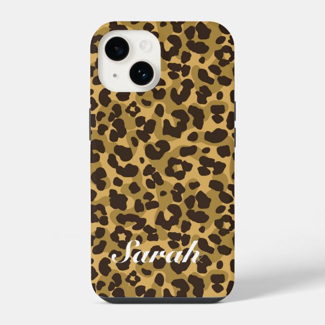 Personalised Animal Print iPhone Case (Back)