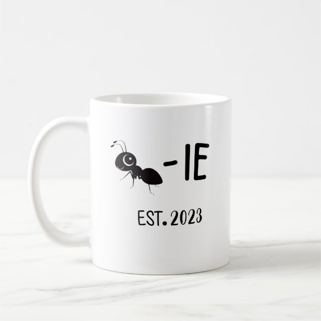 Personalised Antie EST 2023 , Gift for New Aunt  Coffee Mug (Left)