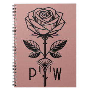 Personalised Art Deco Rose Notebook