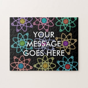 Personalised Atomic Structure Pattern Science Jigsaw Puzzle