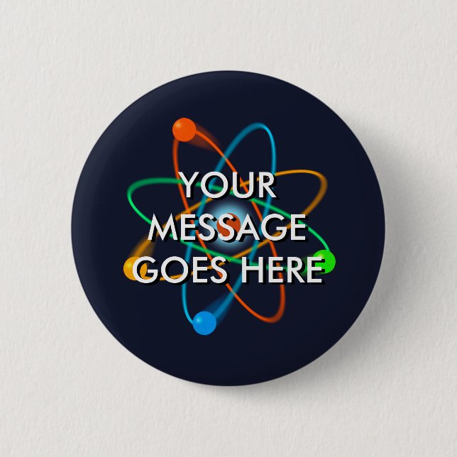 Personalised Atomic Structure Science 2 Inch Round Button (Front)