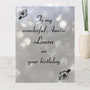 Personalised Auntie Birthday Card