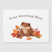 Personalised Autumn Crochet Toad