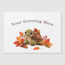 Personalised Autumn Crochet Tortoise