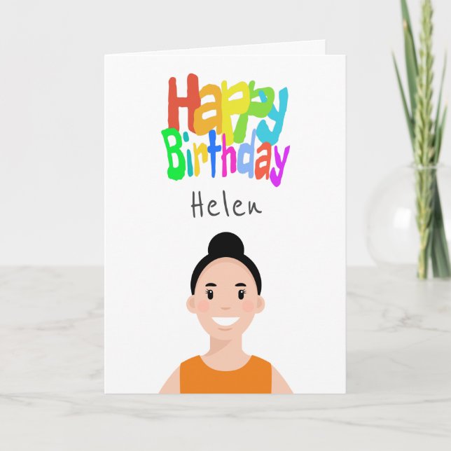 Personalised Avatar Birthday Card (Front)
