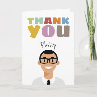 Personalised Avatar Thank You Card
