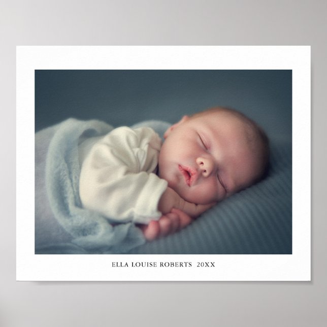 Personalised Baby Photo and Name Print (Front)