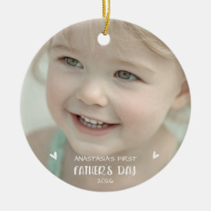 Personalised Baby Photo Ornament 1st Father’s Day