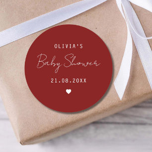 Personalised Baby Shower Favour Sweet Bag Biscuit Classic Round Sticker