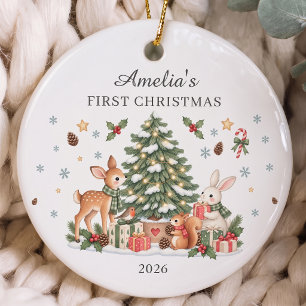 Personalised Baby's 1st Christmas Ceramic Ornament