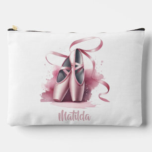 Personalised Ballerina Ballet Shoes Makeup Bag