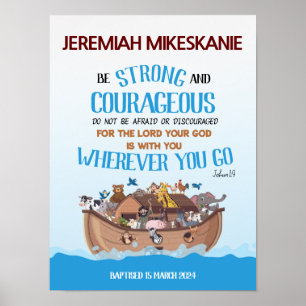 Personalised Baptism Gift For Boy Poster
