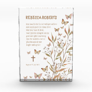 Personalised Baptism Gift For Girl Photo Block