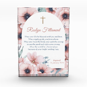 Personalised Baptism Gift For Girl  Photo Block