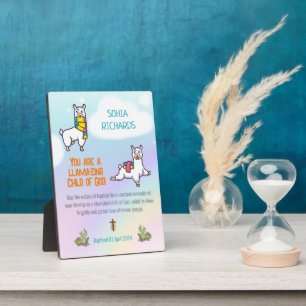 Personalised Baptism Gift For Girl Plaque