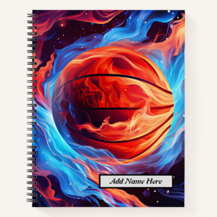 Personalised Basketball Spiral Notebook For Boys