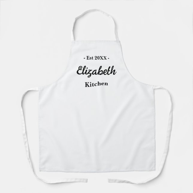 Personalised BBQ Kitchen Gift For Her Him Baking Apron (Front)