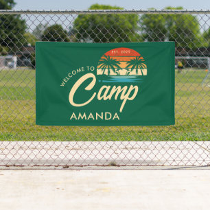 Personalised Beach Camp Bachelorette Party Custom Banner