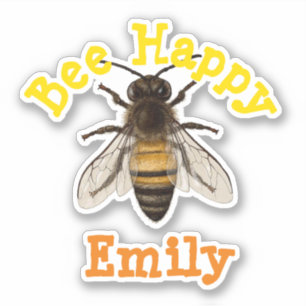 personalised Bee Happy
