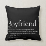Personalised Best Boyfriend Definition Throw Pillow<br><div class="desc">Personalise for your boyfriend to create a unique valentine,  Christmas or birthday gift. A perfect way to show him how amazing he is every day. Designed by Thisisnotme©</div>