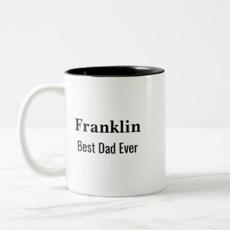 Personalised Best Dad Ever Monogrammed  Two-Tone Coffee Mug