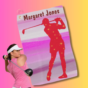 Personalised Best Mum ladies golfing gift fun golf Towel