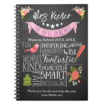 personalised Best Teacher retirement planner gift