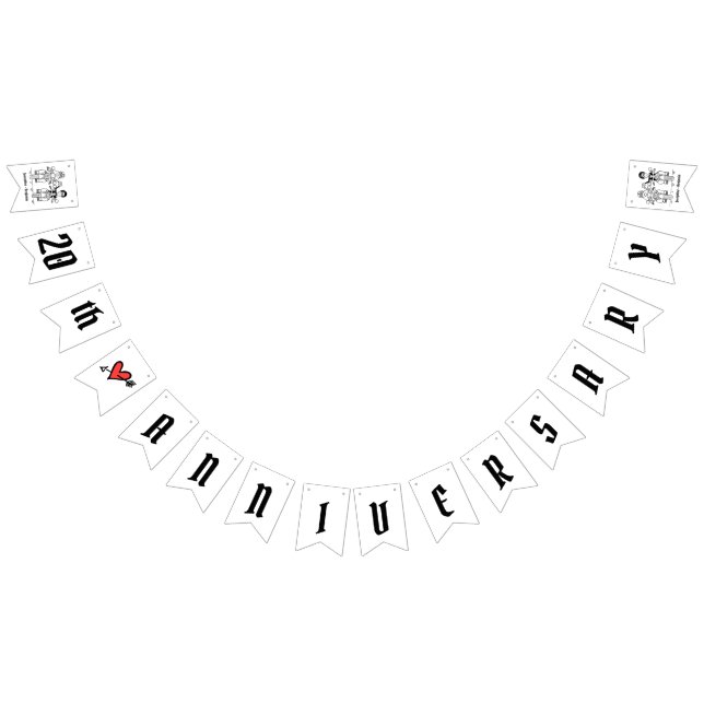 Personalised Biker Couple Wedding Anniversary Bunting Flags (All)