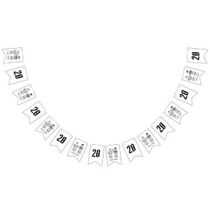 Personalised Biker Couple Wedding Anniversary Bunting Flags