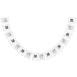 Personalised Biker Couple Wedding Anniversary Bunting Flags