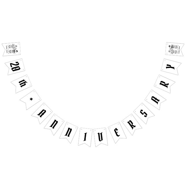 Personalised Biker Couple Wedding Anniversary Bunting Flags (All)