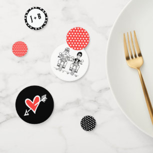 Personalised Biker Motorcycle Wedding Table Confet Confetti