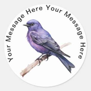 Personalised Bird  Stickers Purple Martin