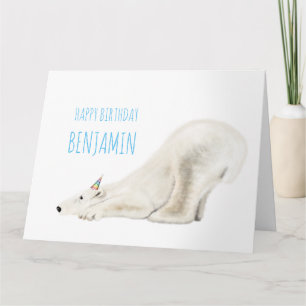 Personalised Birthday Card - Playful Polar Bear