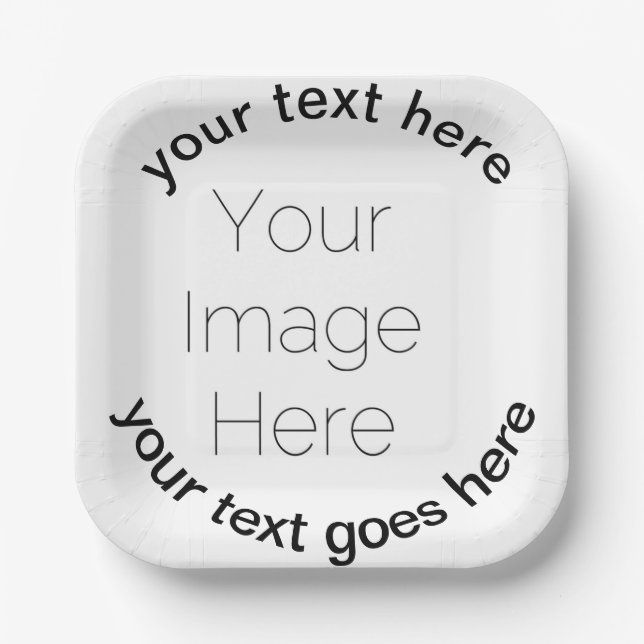 Personalised Birthday create your own kids party Paper Plate (Front)