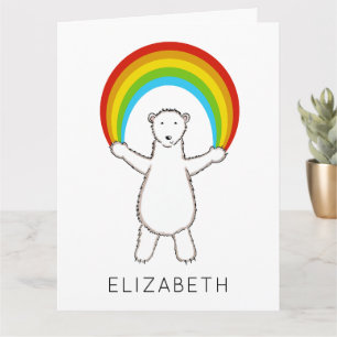 Personalised Birthday Polar Bear  Card