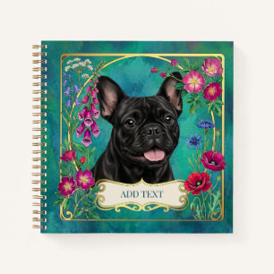 Personalised Black French Bulldog Notebook