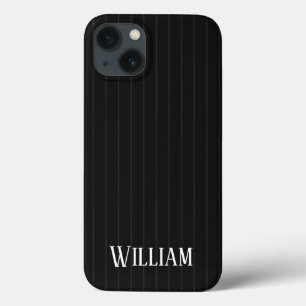 Personalised black pinstripes Case-Mate iPhone cas 13 Case