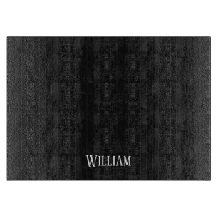 Personalised black pinstripes cutting board
