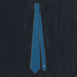 Personalised Blue Jay Wedding Groom Tie<br><div class="desc">If you're looking for a wedding tie that is both modern and minimalist, our Blue Jay neck tie design is the perfect choice ©️2023 - The back of the tie is personalized with the groom's/groomsman initials, you can remove this if you just want a matching solid necktie with no writing...</div>