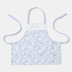 Personalised Blue Paint Strokes Pattern Apron
