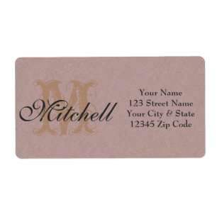 Personalised blush Shipping address labels