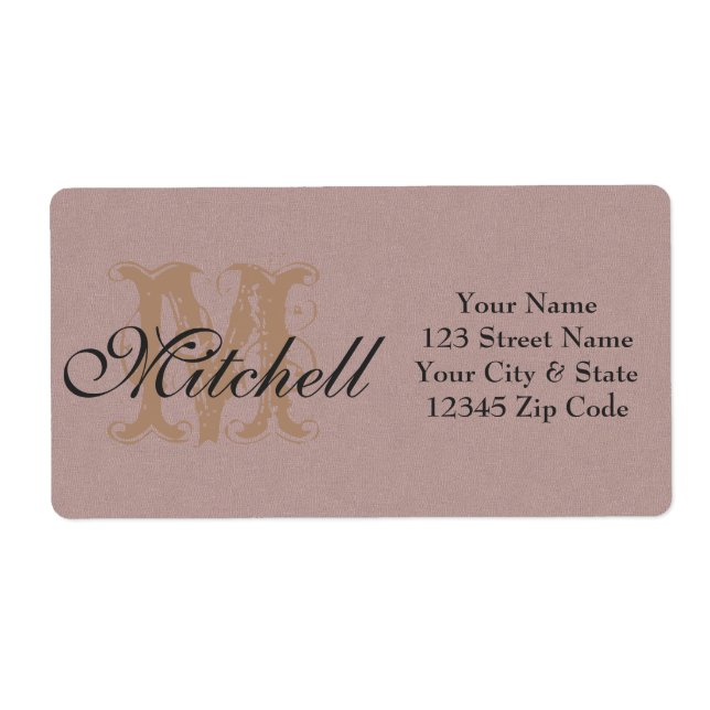 Personalised blush Shipping address labels (Front)