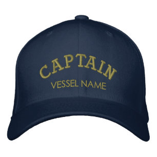 Personalised Boat Name Captain Hat