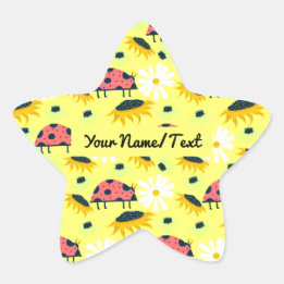 Personalised Bookplate CuteLadybirds Star Sticker