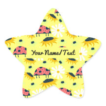 Personalised Bookplate CuteLadybirds Star Sticker