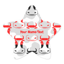 Personalised Bookplate Funny Moody Cows Pattern
